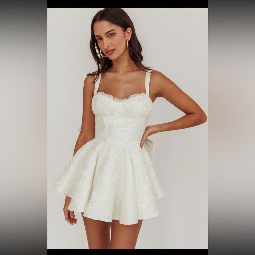 Elegant Cream Bow Romper